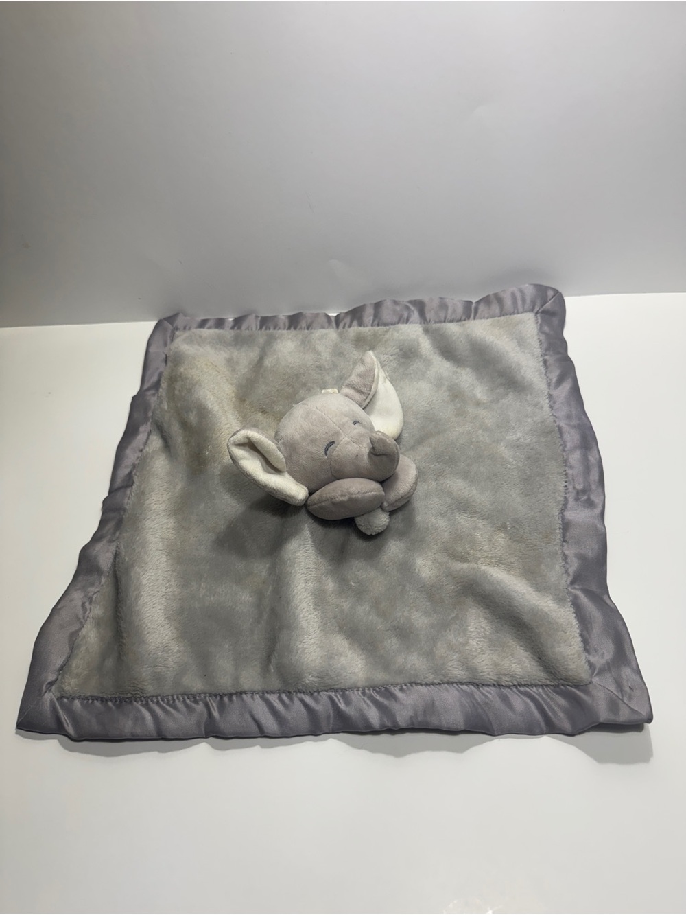Carter's Gray Elephant Baby Toy Plush Stuffed Lovey Nursery Security Blanket